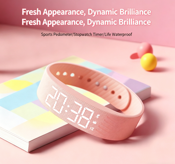 Sport Smart Watch – Step Counter, Vibration Alarm & Waterproof Digital Bracelet