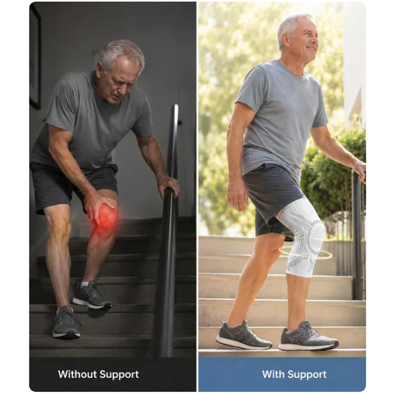 Adjustable Knee Brace with Patella Gel Pad & Side Stabilizers