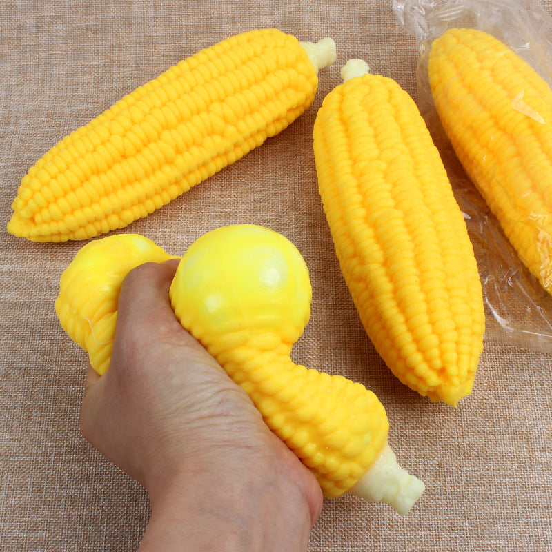 Squishy Corn Stress Relief Toy – Soft TPR Sensory Fidget Squeeze