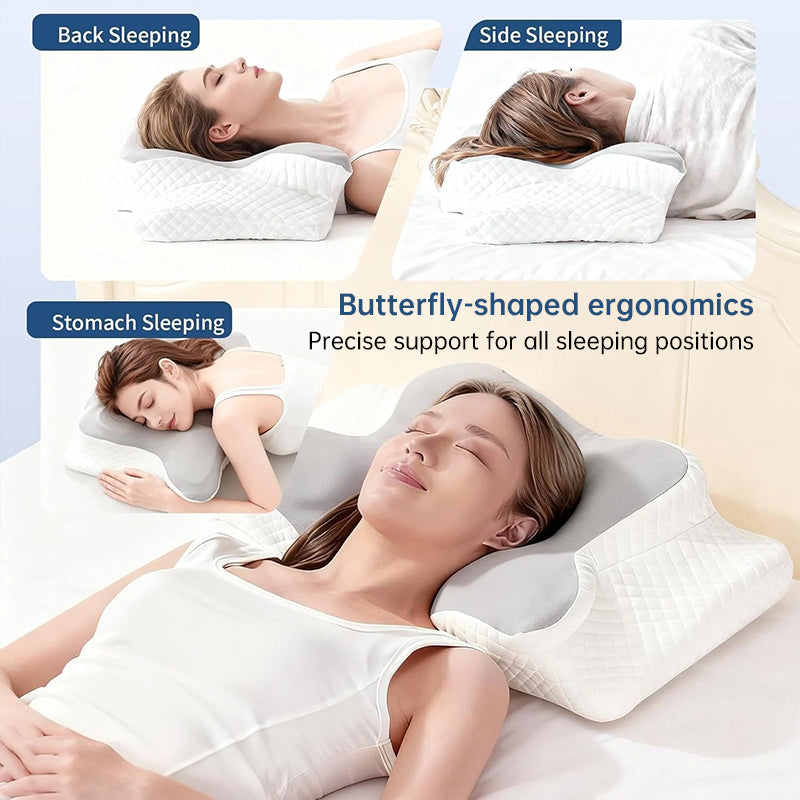 Cooling Memory Foam Pillow – Slow Rebound Viscoelastic Cushion
