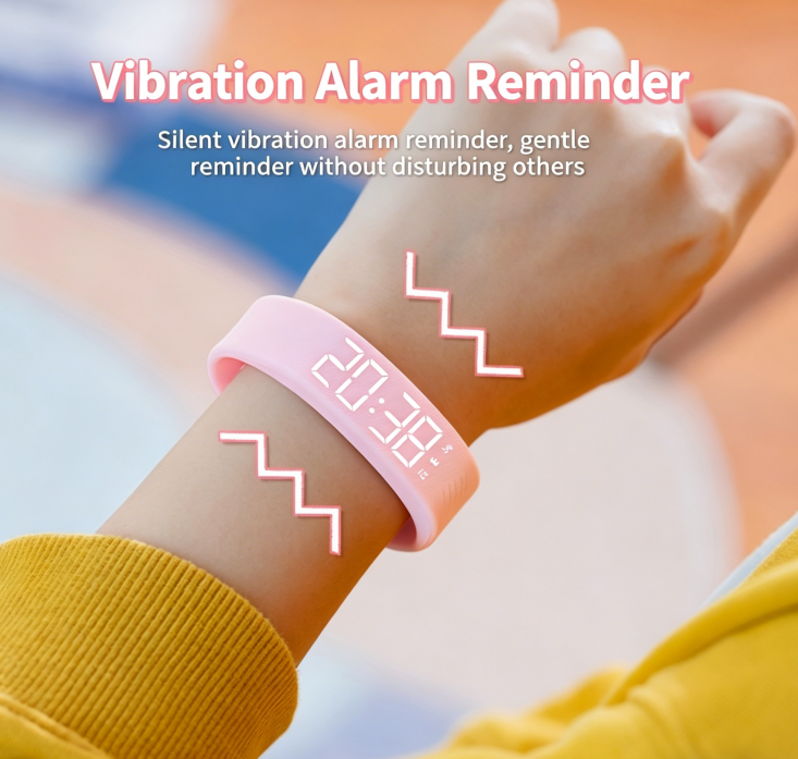 Sport Smart Watch – Step Counter, Vibration Alarm & Waterproof Digital Bracelet