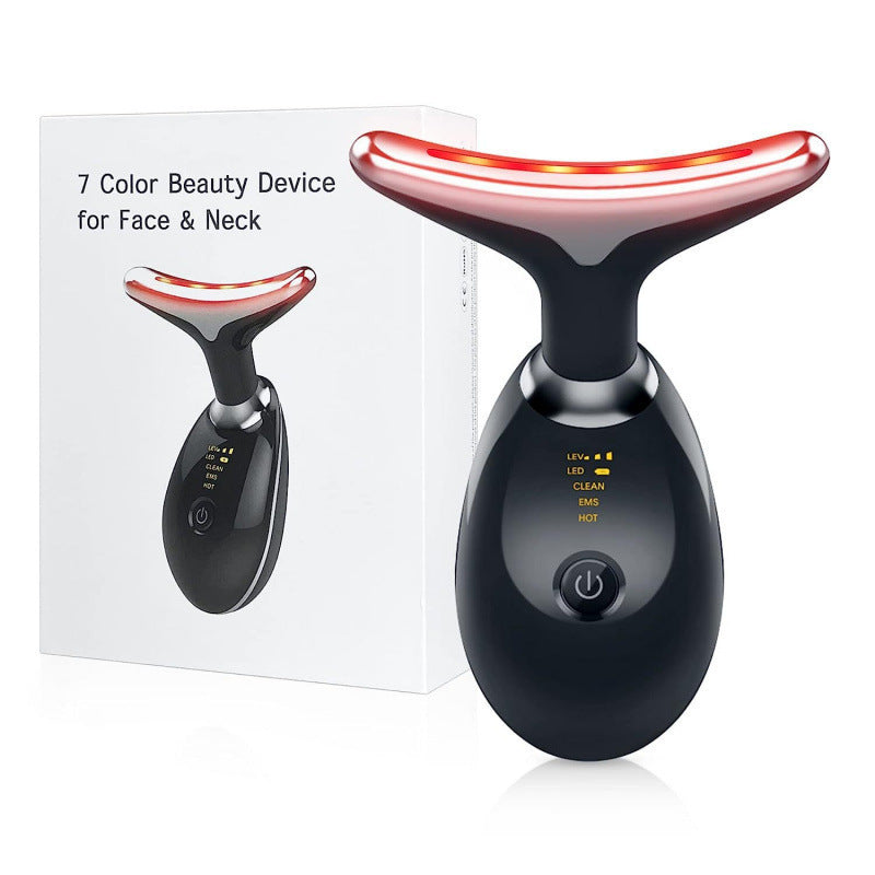7-Color Light Therapy Neck Device – Vibration Massage & Wrinkle Care