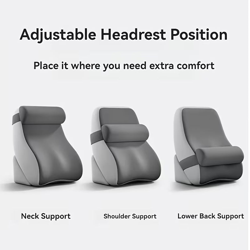 Large Memory Foam Reading Pillow – Adjustable Bed Backrest for Gaming, TV & Work