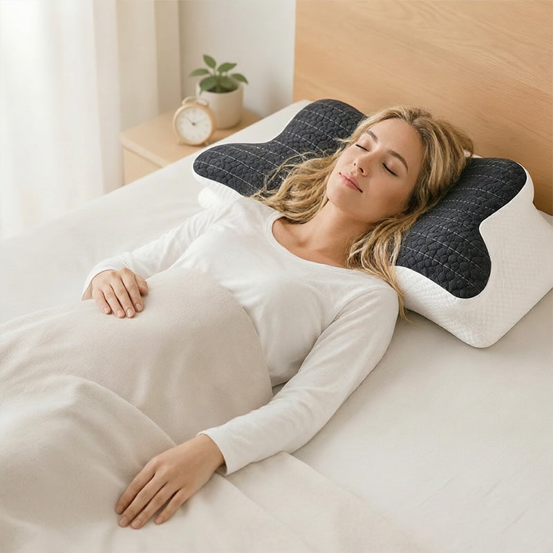Cooling Memory Foam Pillow – Slow Rebound Viscoelastic Cushion