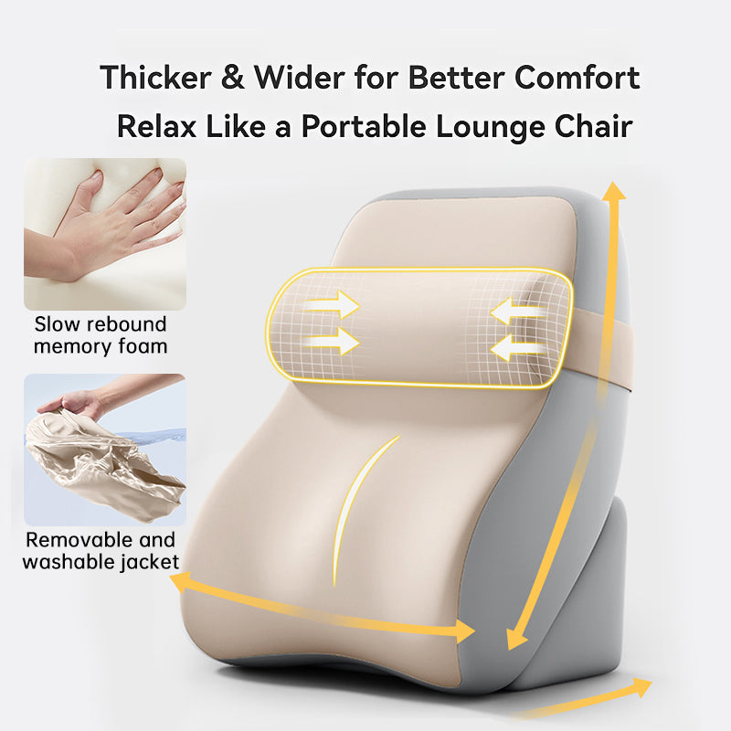 Large Memory Foam Reading Pillow – Adjustable Bed Backrest for Gaming, TV & Work
