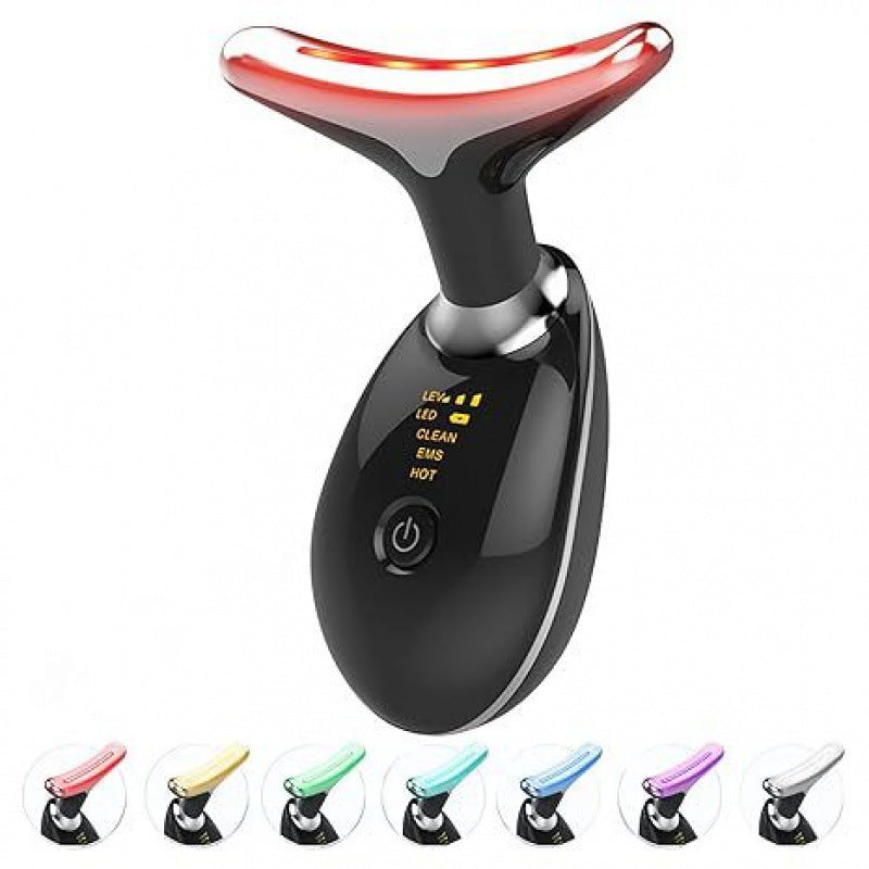 7-Color Light Therapy Neck Device – Vibration Massage & Wrinkle Care