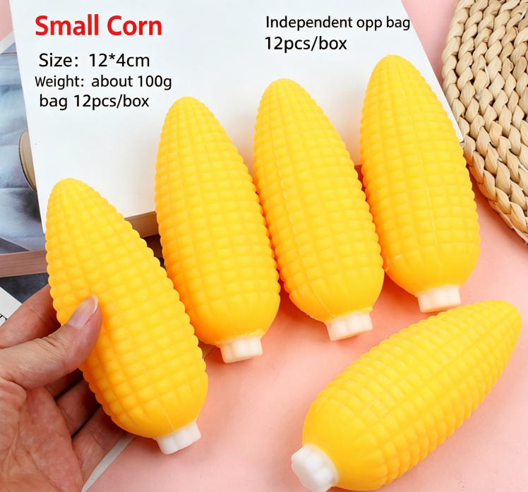 Squishy Corn Stress Relief Toy – Soft TPR Sensory Fidget Squeeze