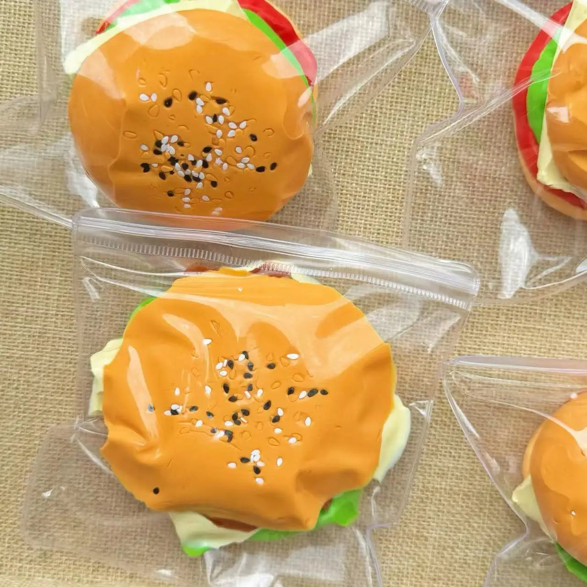 Silicone Hamburger Food Squeeze Toys for Adult Soft Pinch Slow Rebound Squishy Toys  Fidget Toys for Stress Relief