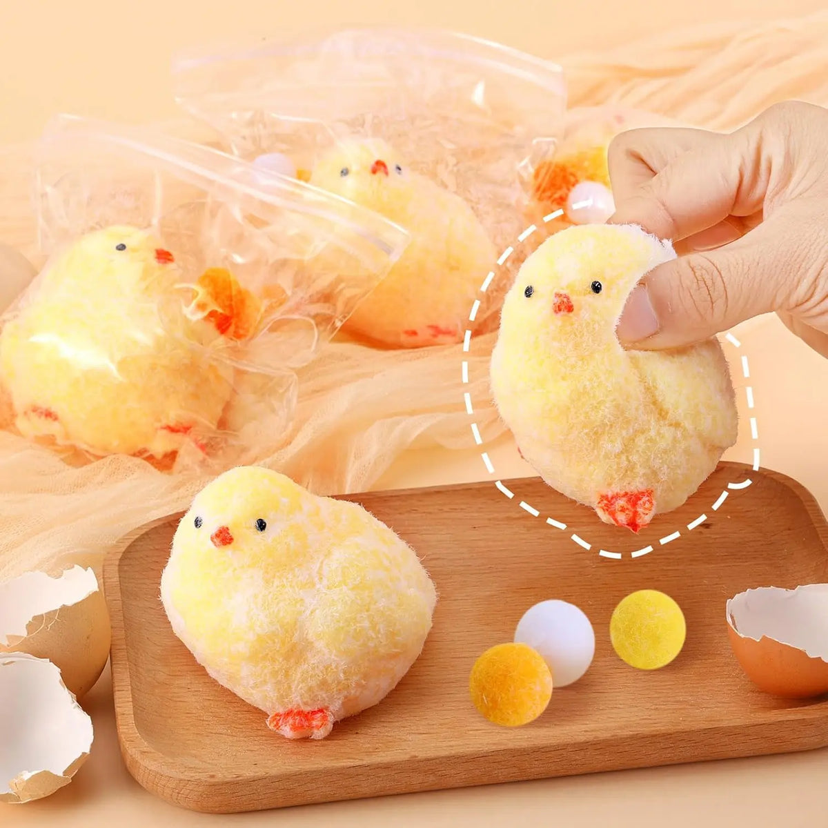 Handmade Chick Squishy Toys Ultra Soft Squishy Fidget Toys Silicone Pinch Entertainment Games for Children Christmas Gifts