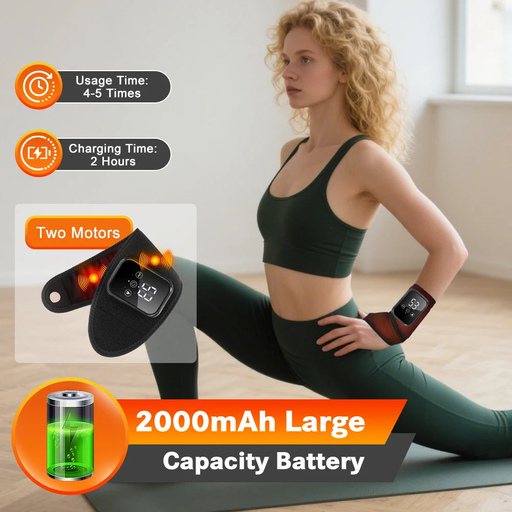 Electric Heating Wrist Guard Vibration Massage Hot Compress Wrist Brace Ankle Wrap Hand Foot Protector Rechargeable Wristband