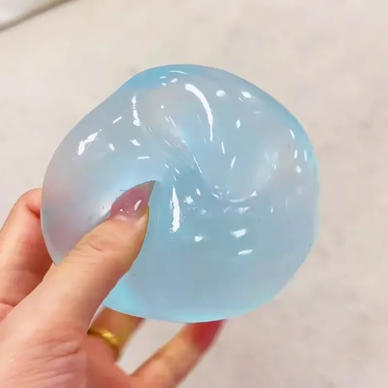 Pink Maltose Squishy Toys Mochi Anti Stress Sensory Fidget Toy Soft Simulated Transparent Maltose Slow-rebound Decompression Toy