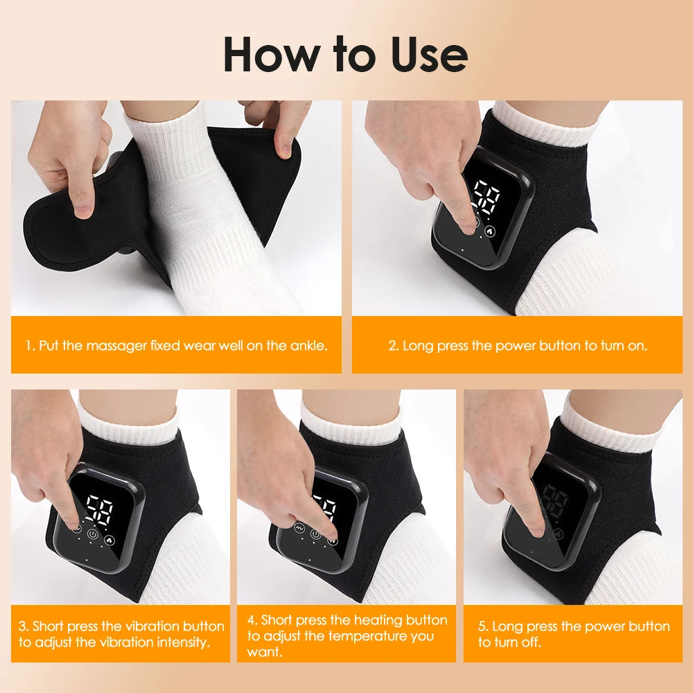 Electric Heating Wrist Guard Vibration Massage Hot Compress Wrist Brace Ankle Wrap Hand Foot Protector Rechargeable Wristband