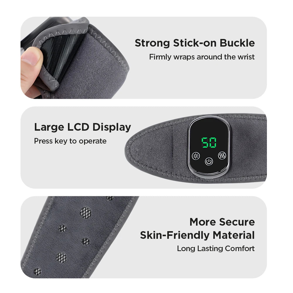 Electric Heating Wrist Guard Vibration Massage Hot Compress Wrist Brace Ankle Wrap Hand Foot Protector Rechargeable Wristband