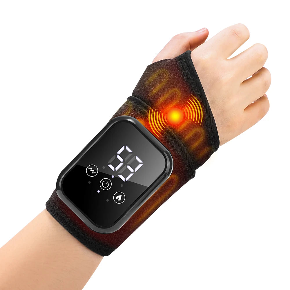 Electric Heating Wrist Guard Vibration Massage Hot Compress Wrist Brace Ankle Wrap Hand Foot Protector Rechargeable Wristband