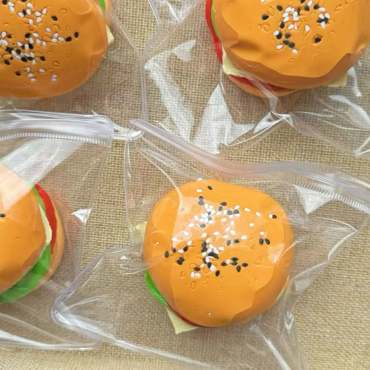 Silicone Hamburger Food Squeeze Toys for Adult Soft Pinch Slow Rebound Squishy Toys  Fidget Toys for Stress Relief