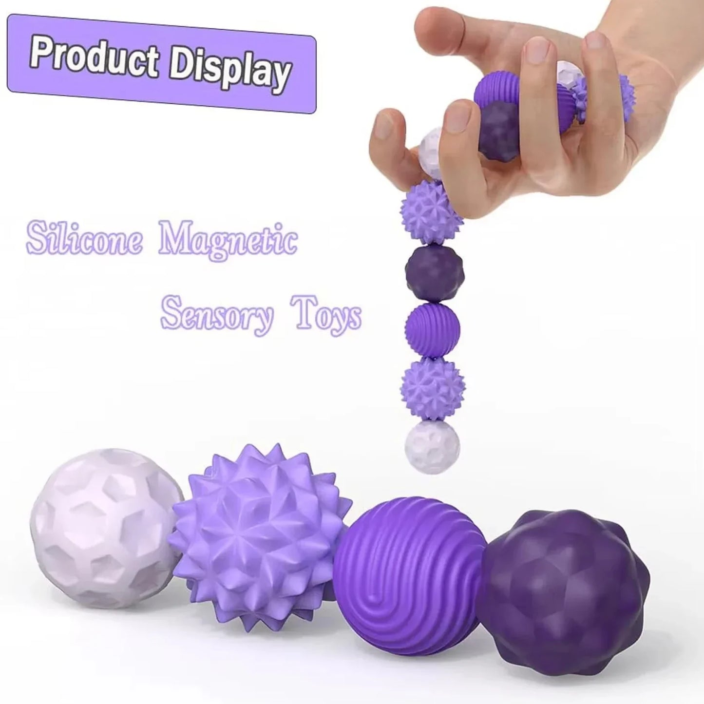 Magnetic Silicone Sensory Balls | Fidget Toy for Anxiety and ADHD Relief