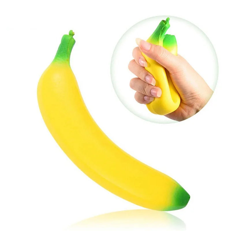 1/8PCS Banana Squishy Toys Stress Relief Slow Rebound Fidget Toys Banana Stress Ball Squeeze Toy Party Favors Classroom Prizes