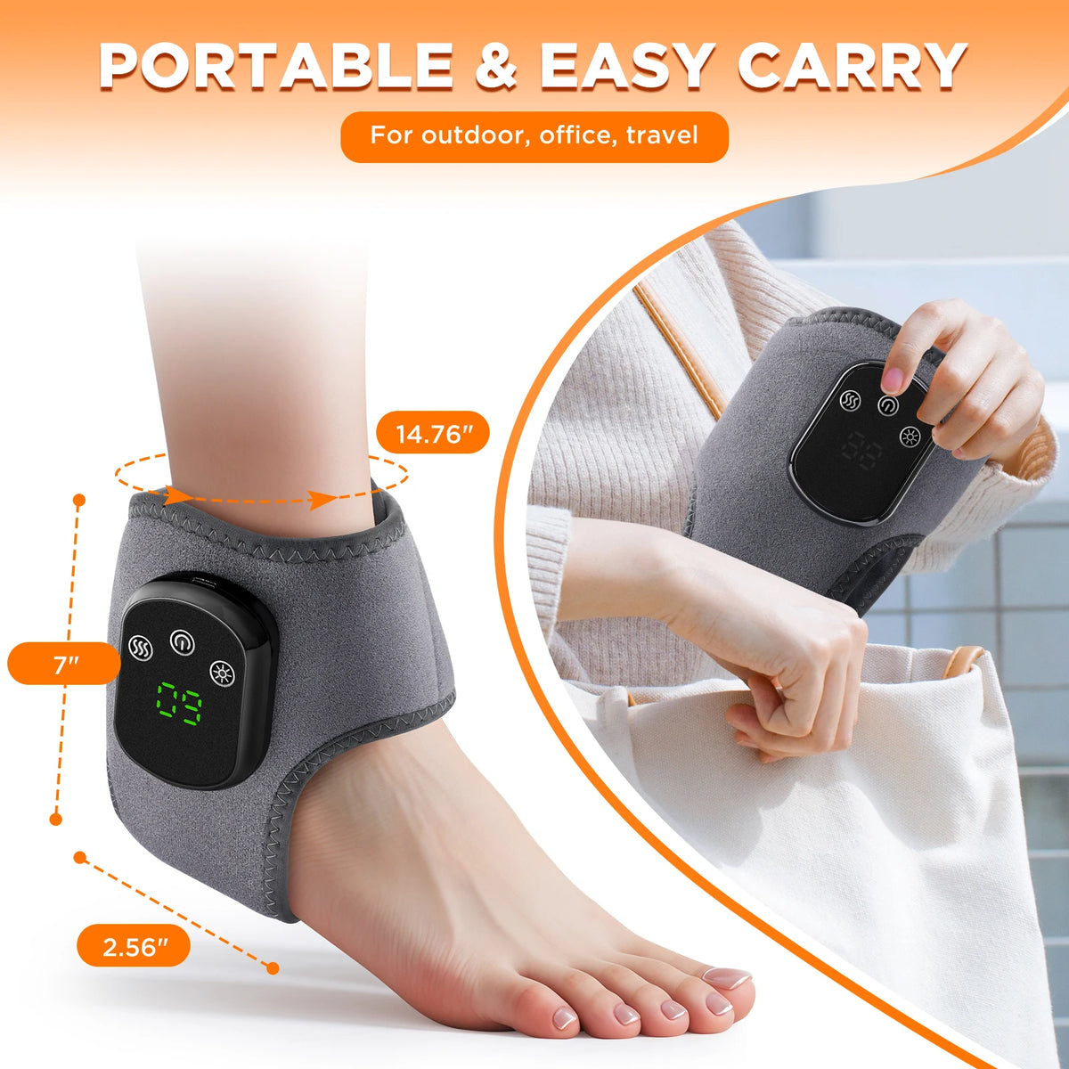 Electric Heating Wrist Guard Vibration Massage Hot Compress Wrist Brace Ankle Wrap Hand Foot Protector Rechargeable Wristband