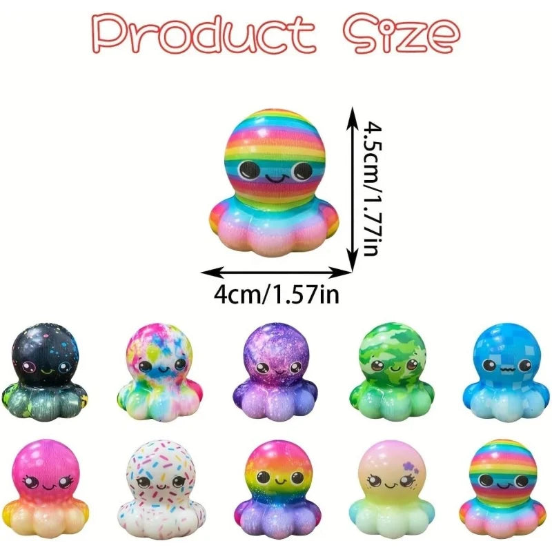 6/12PCS Octopus Slow Squishy Toys Soft Stress Relief Fidgets Toys for Kids Party Favors Classroom Rewards Easter Basket Stuffers