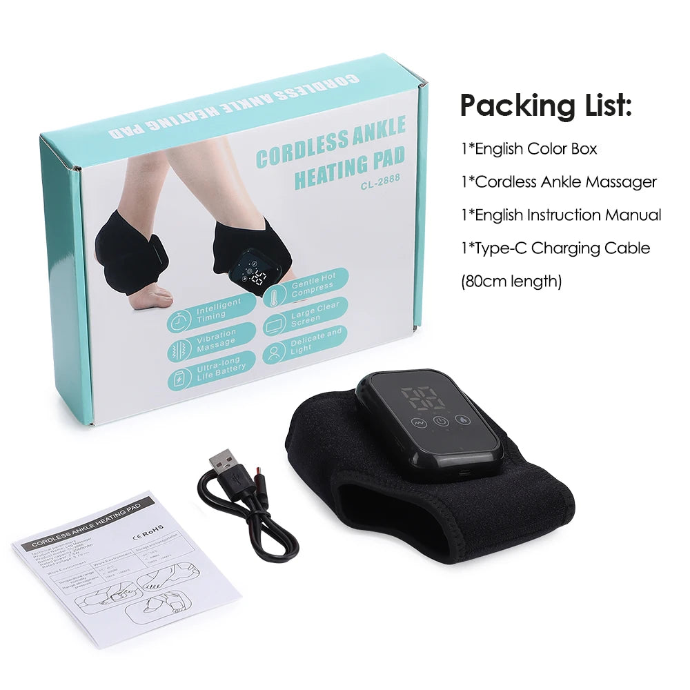 Electric Heating Wrist Guard Vibration Massage Hot Compress Wrist Brace Ankle Wrap Hand Foot Protector Rechargeable Wristband