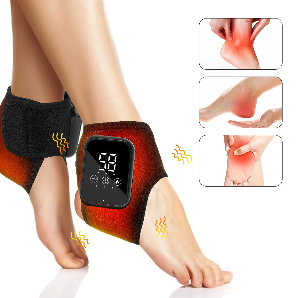Electric Heating Wrist Guard Vibration Massage Hot Compress Wrist Brace Ankle Wrap Hand Foot Protector Rechargeable Wristband