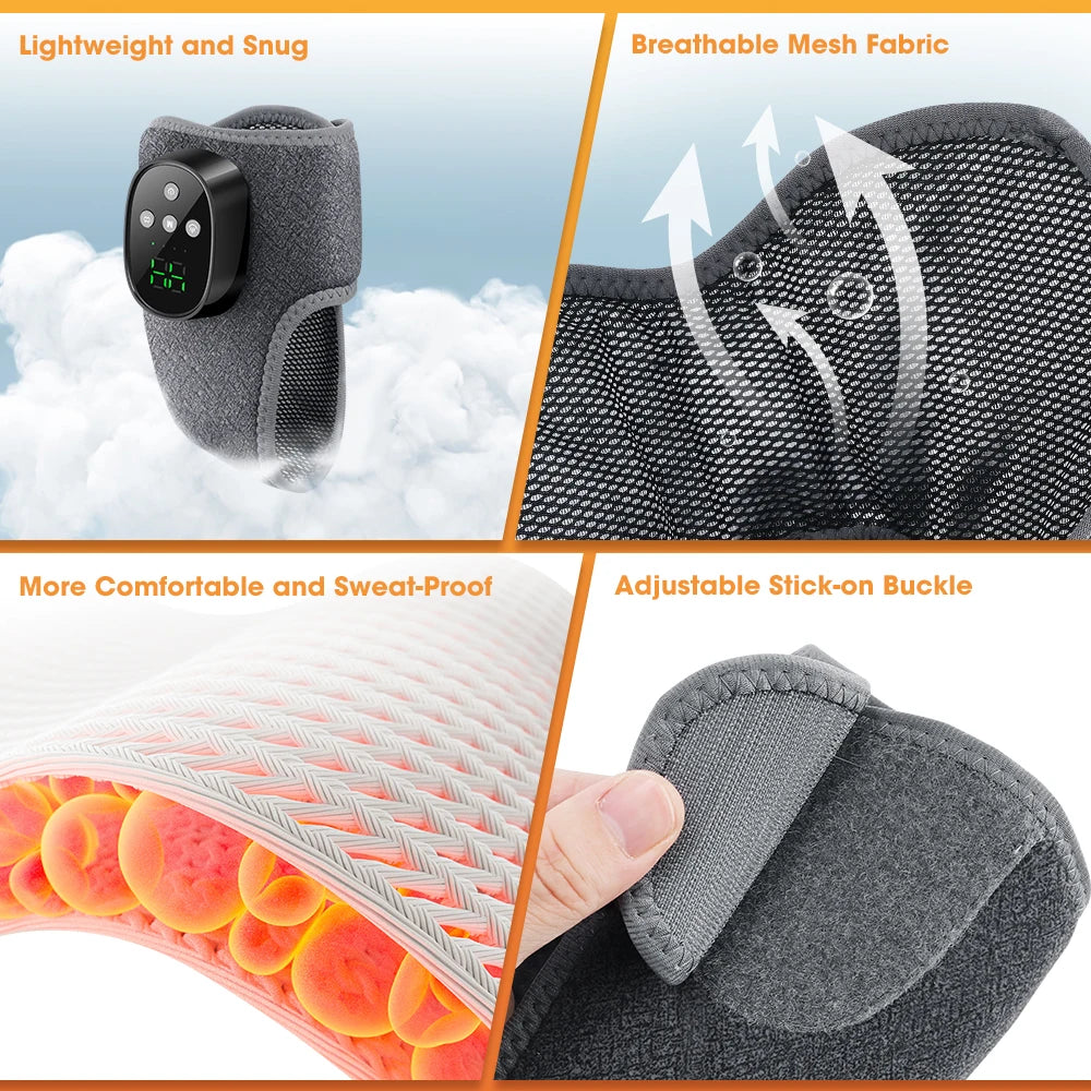 Electric Heating Wrist Guard Vibration Massage Hot Compress Wrist Brace Ankle Wrap Hand Foot Protector Rechargeable Wristband