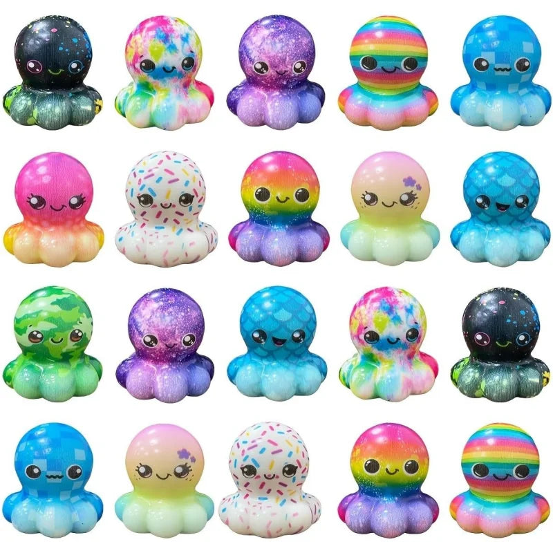 6/12PCS Octopus Slow Squishy Toys Soft Stress Relief Fidgets Toys for Kids Party Favors Classroom Rewards Easter Basket Stuffers