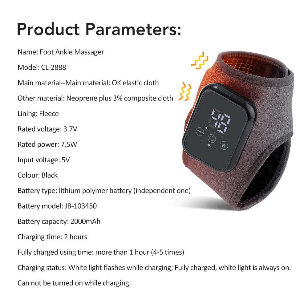 Electric Heating Wrist Guard Vibration Massage Hot Compress Wrist Brace Ankle Wrap Hand Foot Protector Rechargeable Wristband