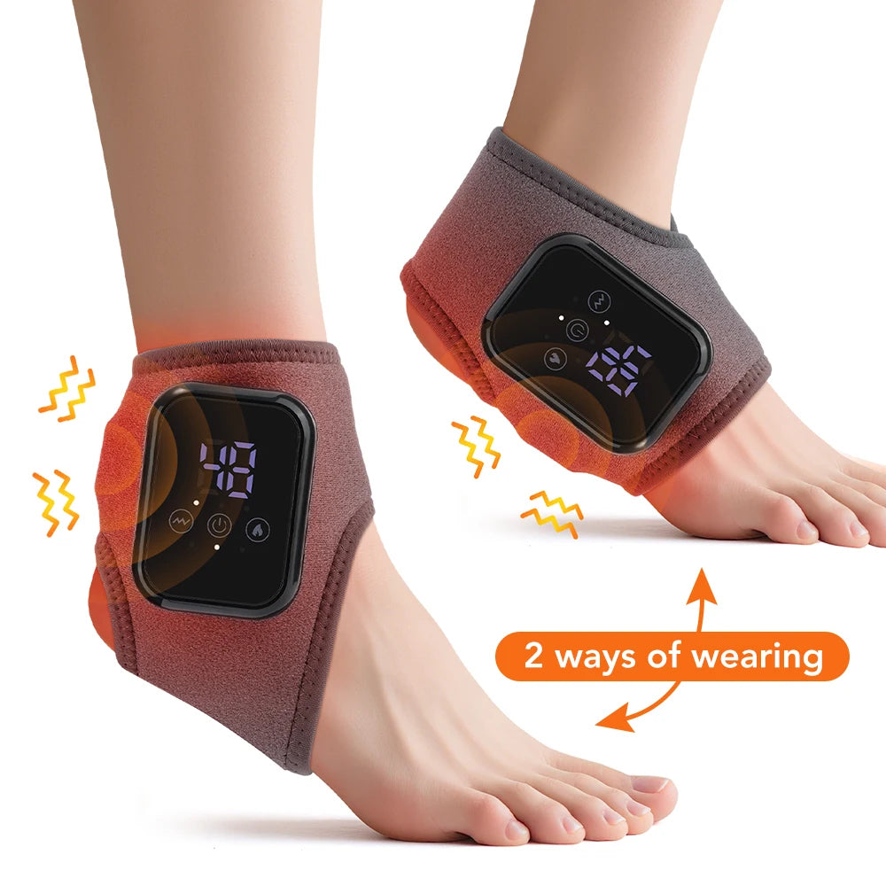Electric Heating Wrist Guard Vibration Massage Hot Compress Wrist Brace Ankle Wrap Hand Foot Protector Rechargeable Wristband