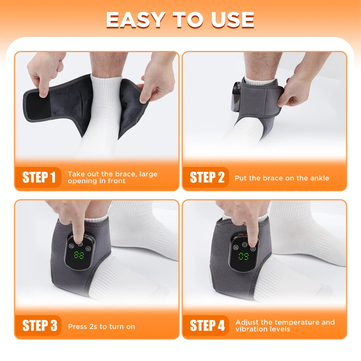 Electric Heating Wrist Guard Vibration Massage Hot Compress Wrist Brace Ankle Wrap Hand Foot Protector Rechargeable Wristband