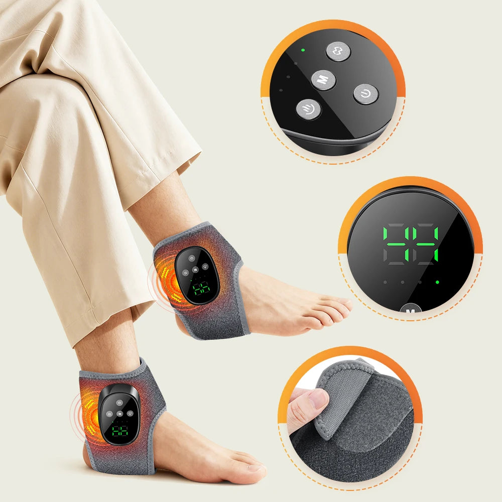 Electric Heating Wrist Guard Vibration Massage Hot Compress Wrist Brace Ankle Wrap Hand Foot Protector Rechargeable Wristband