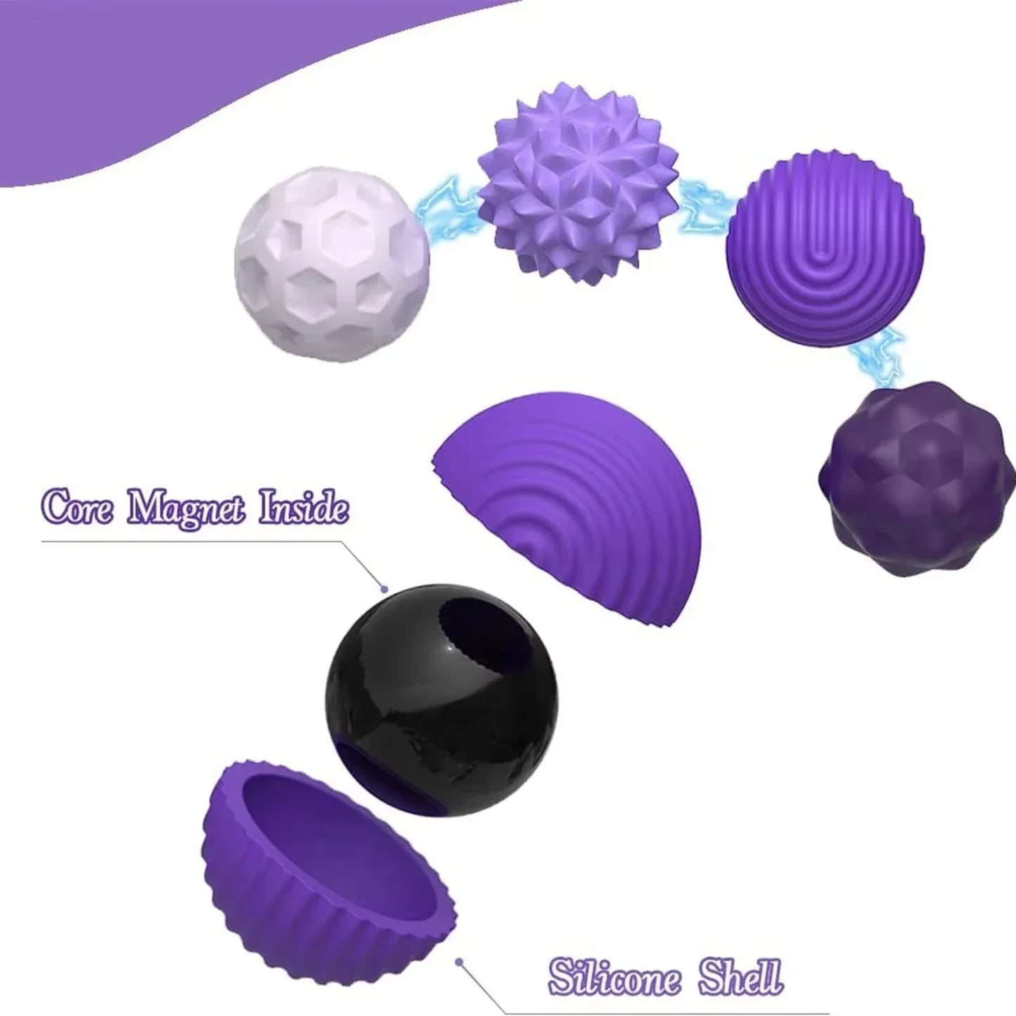 Magnetic Silicone Sensory Balls | Fidget Toy for Anxiety and ADHD Relief