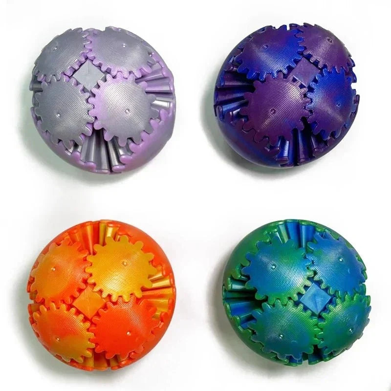 Gear Ball 3D Printed Fidget Toys Spin Ball or Cube Stress Relief Desk Toy Anxiety Relax Activity For Adults Kids Gift