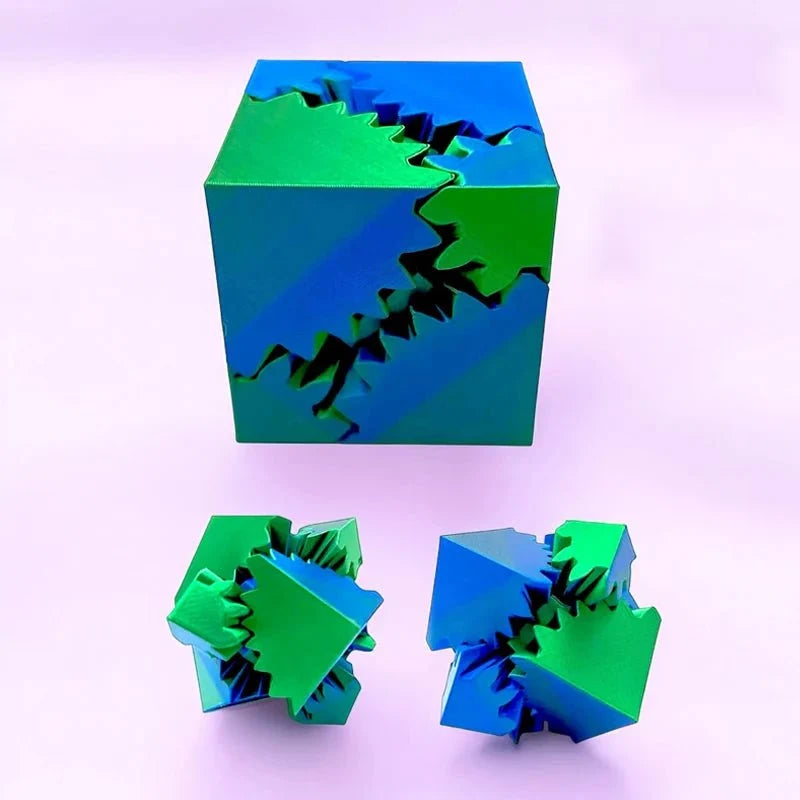 Gear Ball 3D Printed Fidget Toys Spin Ball or Cube Stress Relief Desk Toy Anxiety Relax Activity For Adults Kids Gift