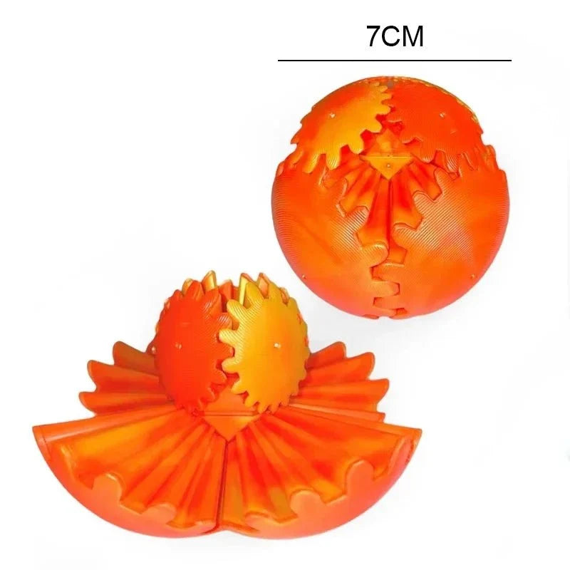 Gear Ball 3D Printed Fidget Toys Spin Ball or Cube Stress Relief Desk Toy Anxiety Relax Activity For Adults Kids Gift