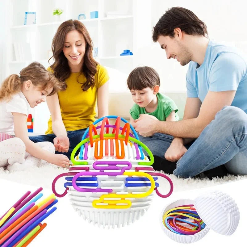 Sensory Activity Ball Fidget Toys with 16 Rods ADHD, Autism, Anxiety Stress Relief Sensory Fidget Board Ball for Kids Adults